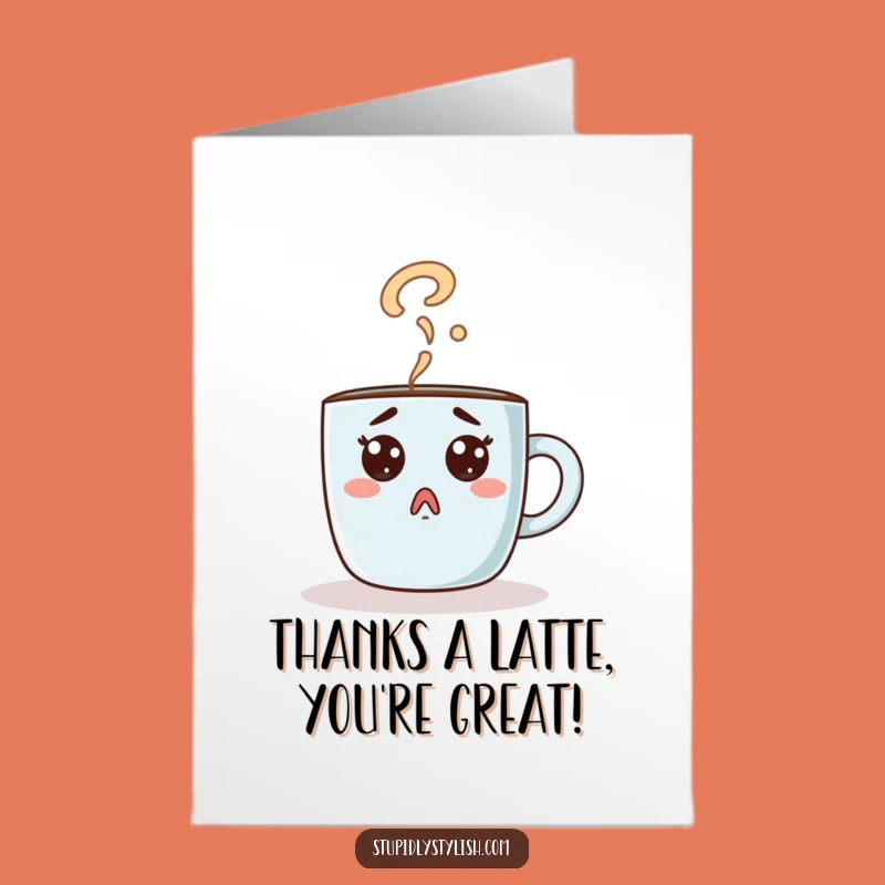 Free Printable Thank You Card: Coffee Mug Surprise Funny Downloadable