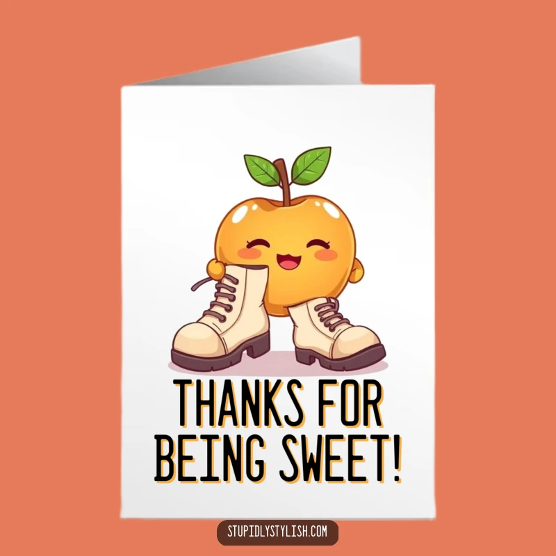 Free Printable Thank You Card: Apple's Big Thanks! Downloadable Funny Appreciation.