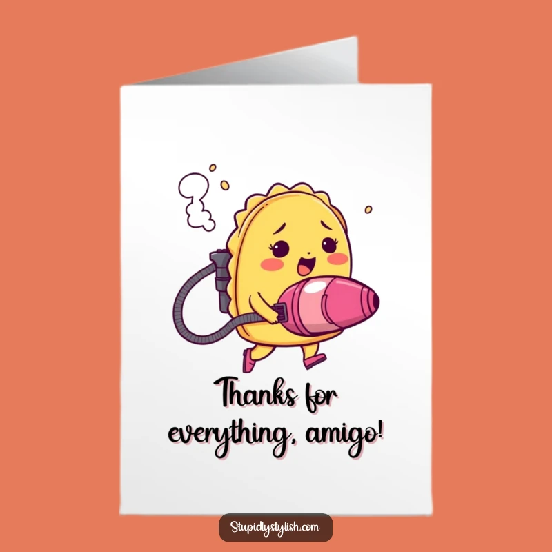 Free Printable Thank You Card: Taco Jetpack Adventure - Funny Downloadable Gift
