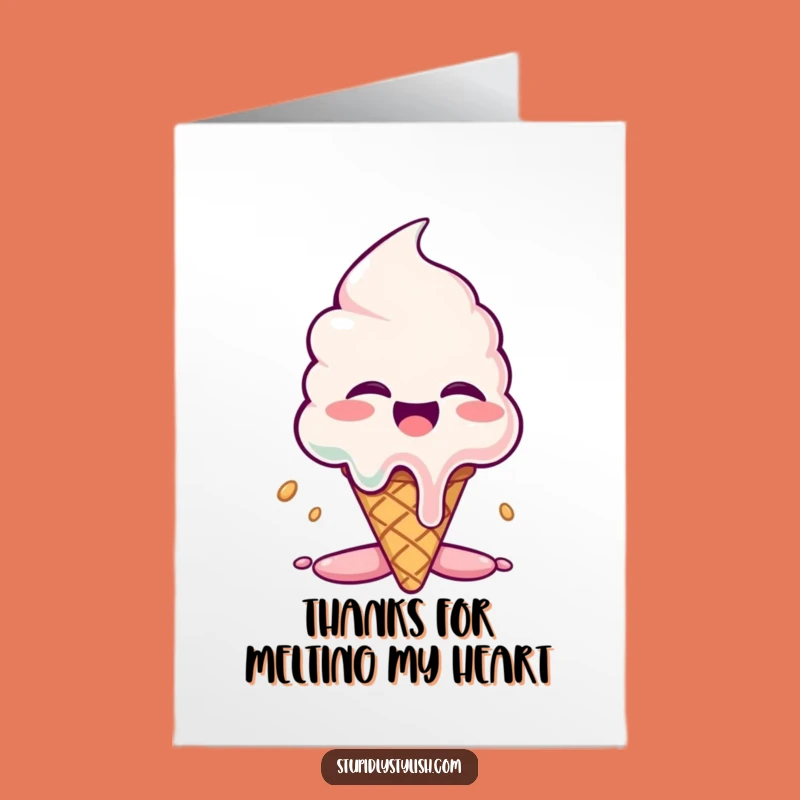 Free Printable Thanks Card: Giggling Ice Cream Says Thank You!