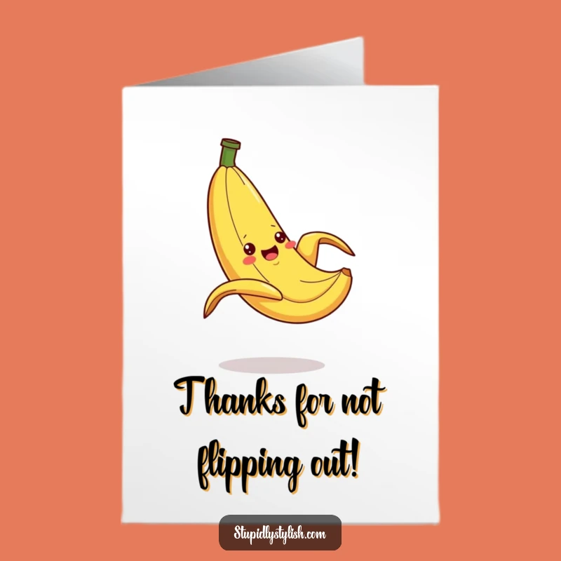 Free Printable Thank You Card: Banana Slip - Grateful, Humorous Downloadable Gift!