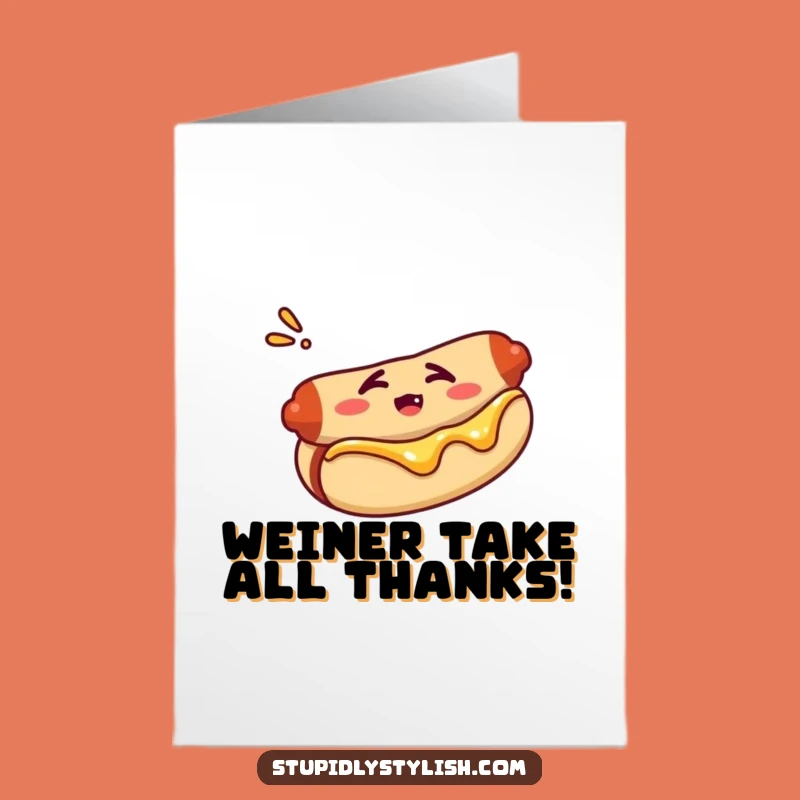 Free Printable Thank You Card: Confused Hot Dog Thanks - Downloadable Gift