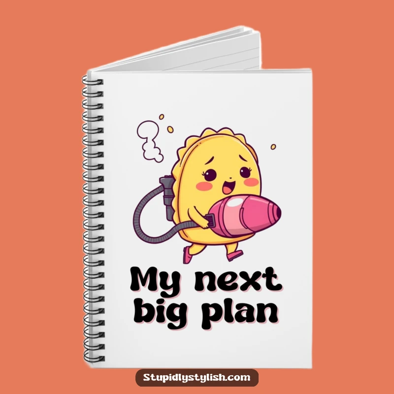 Funny Blushing Taco Notebook: Hilarious Jetpack Mexican Food Journal Gift