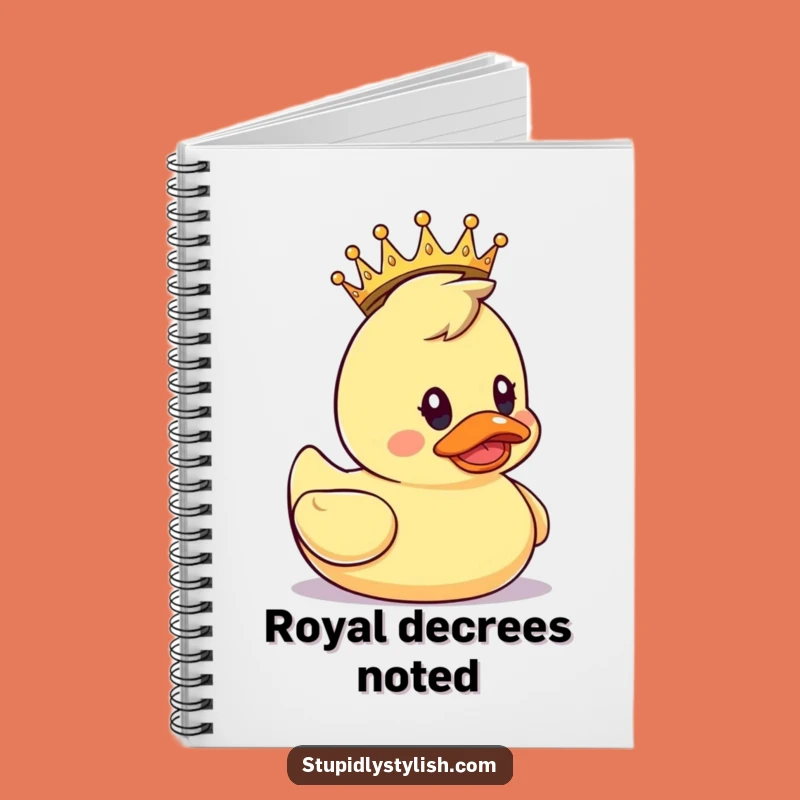 Funny Crowned Duck Notebook: Jot Down Royal Thoughts, An Ideal Funny Gift!