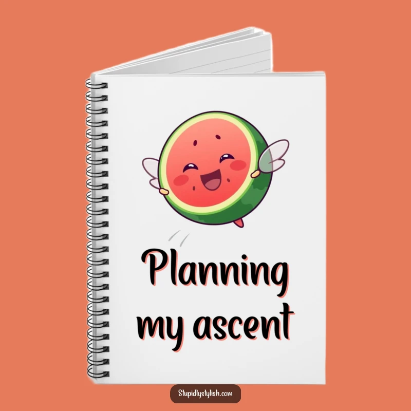 Funny Flying Watermelon Slice Notebook: Jot Down Ideas, A Fun Funny Gift