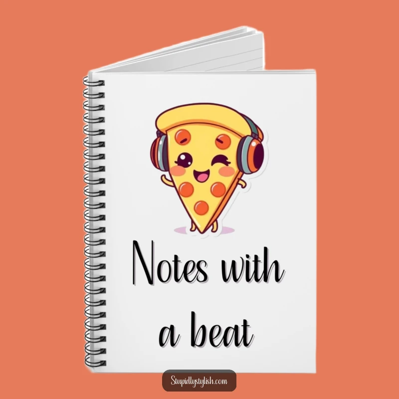 Funny Pizza Notebook - Giggling DJ Slice Journal Funny Gift