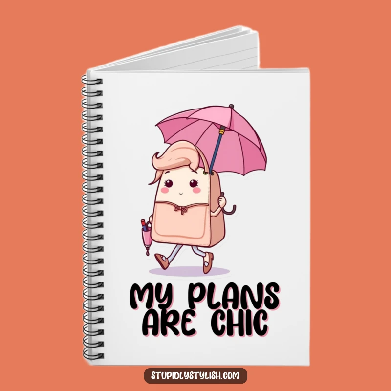 Funny Sassy Handbag Umbrella Notebook - Jot Down Chic Thoughts