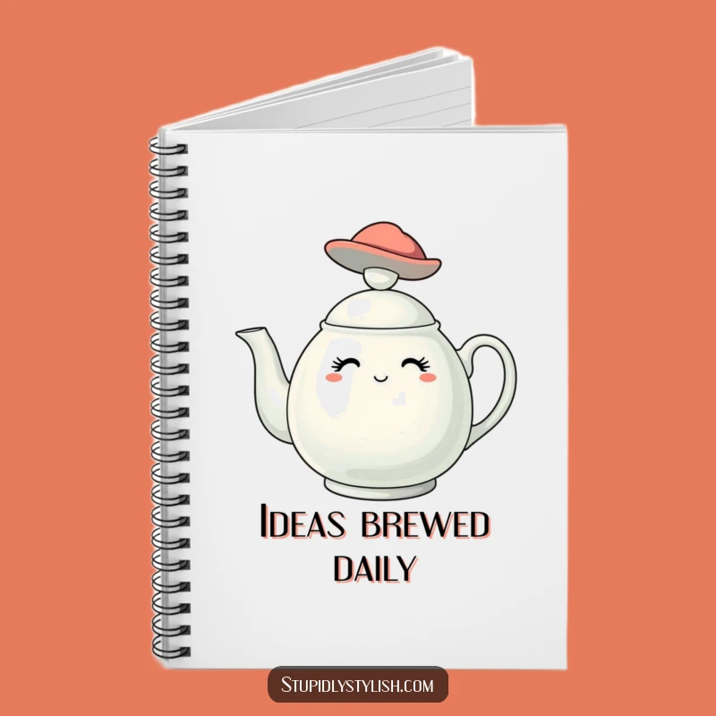 Funny Stylish Teapot Hat Notebook - Jot Down Chic Ideas