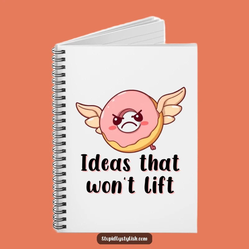 Funny Grumpy Donut Notebook: Hilarious Pastry Wings Journal, Gift for Writers
