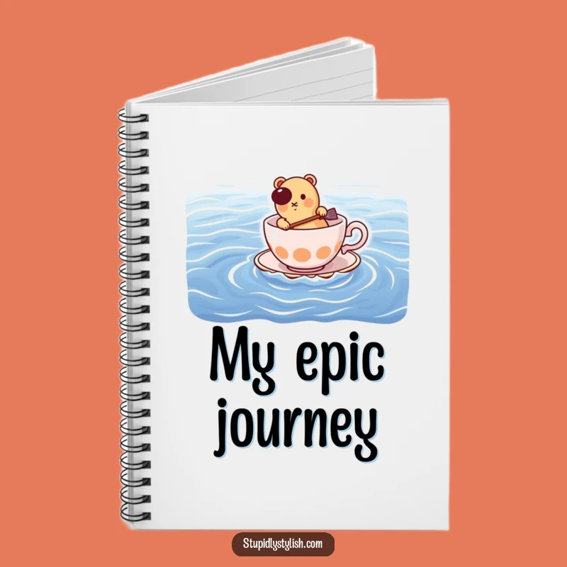 Funny Hot Dog Paddling Teacup Notebook: Jot Down Ideas with Humor