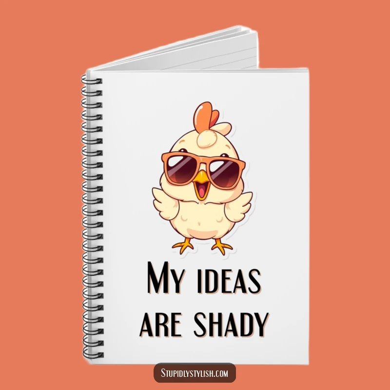 Funny Surprised Chicken Sunglasses Notebook: Jot Down Notes with Shocking Coolness