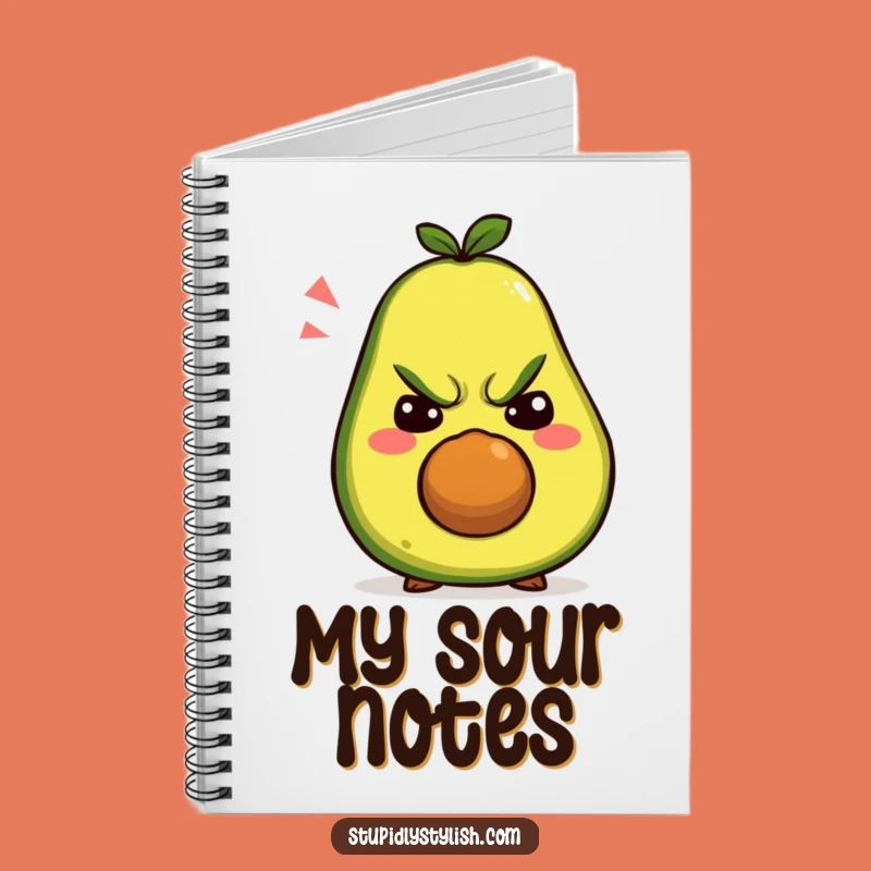 Funny Grumpy Avocado Notebook: Silly Faces for Notes, Hilarious Gift Idea
