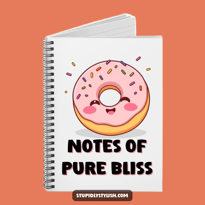 Funny Giggling Donut Notebook - Jot Down Sweet Ideas & Happy Thoughts