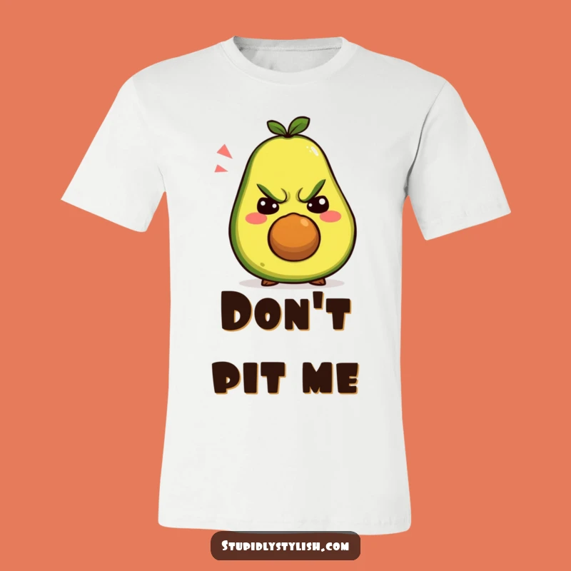 Funny Grumpy Avocado T-Shirt: Silly Face Tee for a Hilarious Gift