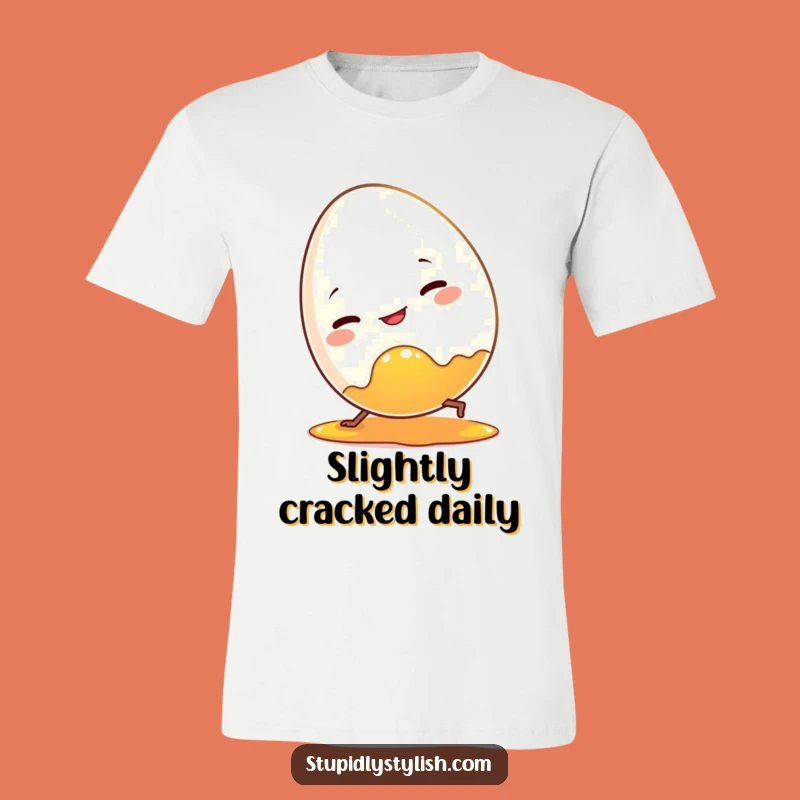 Funny Clumsy Egg Tripping T-Shirt - Yolk Mishap Funny Gift