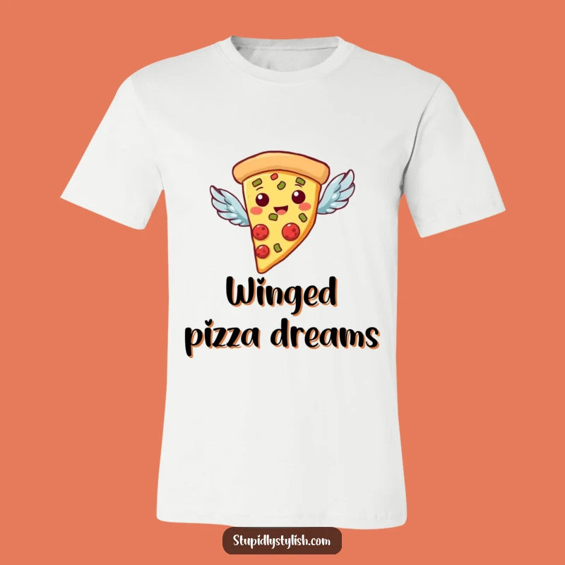 Funny Flying Pizza T-Shirt: Soar with Flavor, A Fantastic Funny Gift!