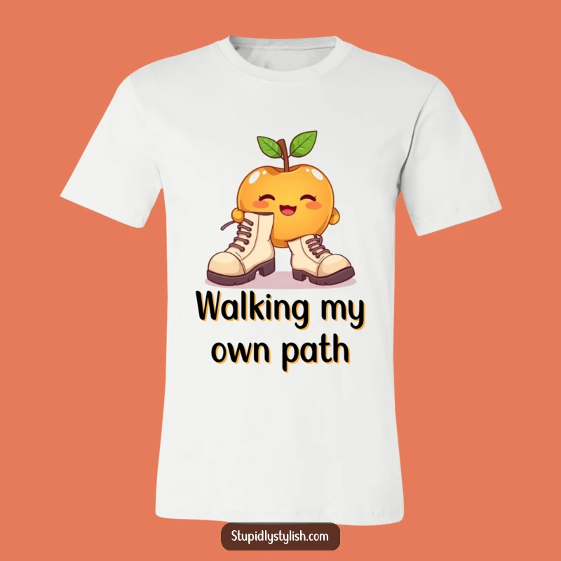 Funny Apple Mismatched Shoes T-Shirt - Quirky Style, Hilarious Gift