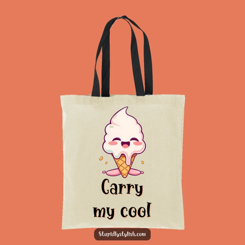Funny Giggling Ice Cream Tote Bag: Melty Fun for a Practical, Hilarious Gift