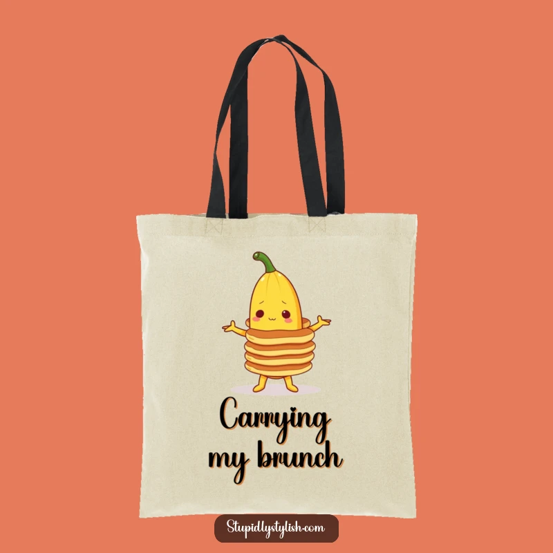 Funny Banana Pancake Balance Tote Bag - Stylish & Comedic Food Gift