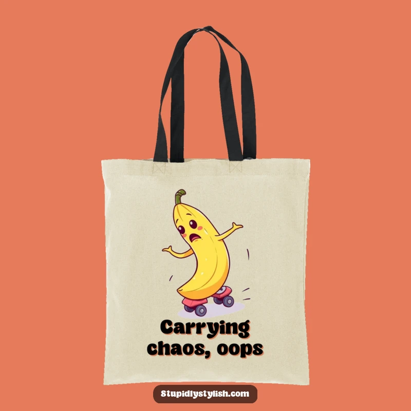 Funny Banana Skate Tote Bag: Chaos Carry-all, Great Funny Gift